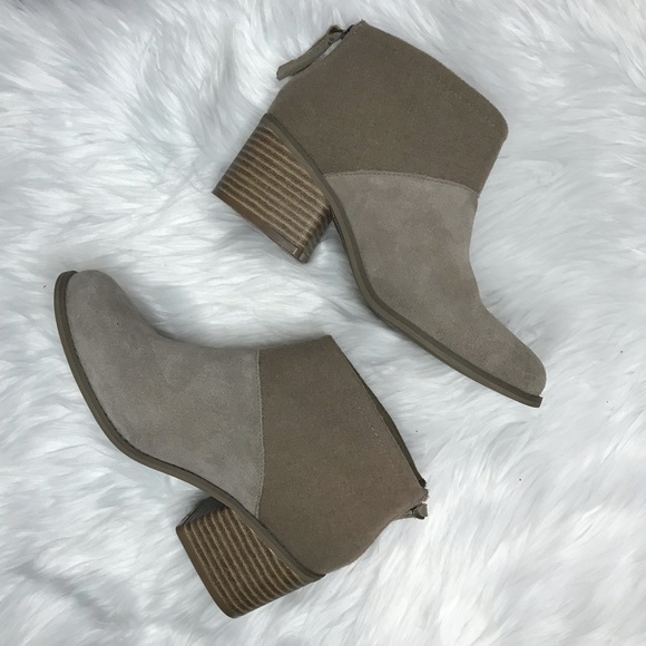 TOMS Two Tone Lacie Tan Ankle Booties SIZE 7.5 - Picture 9 of 12